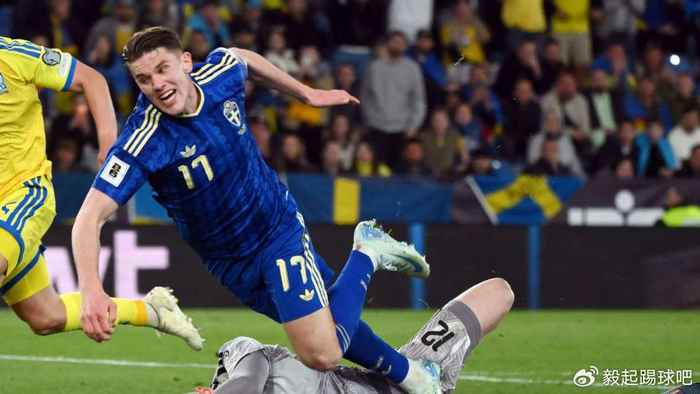 约克雷斯帽子戏法助瑞典3-1胜乌克兰晋级决赛